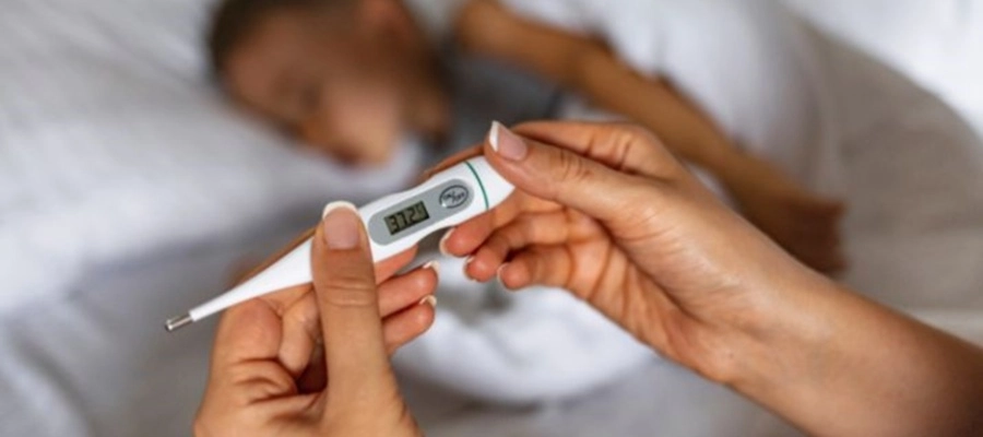 Imagem do post Como baixar a febre infantil? Saiba o que é, qual a temperatura do corpo e como aliviar.  
